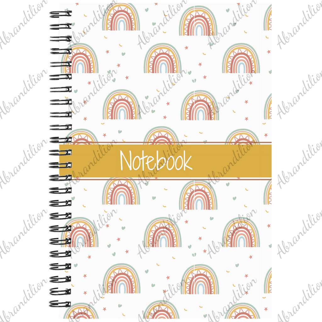 Boho Rainbow Notebook - abrandilion