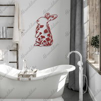 Bunny with Flowers | Metal Wall Art - abrandilion