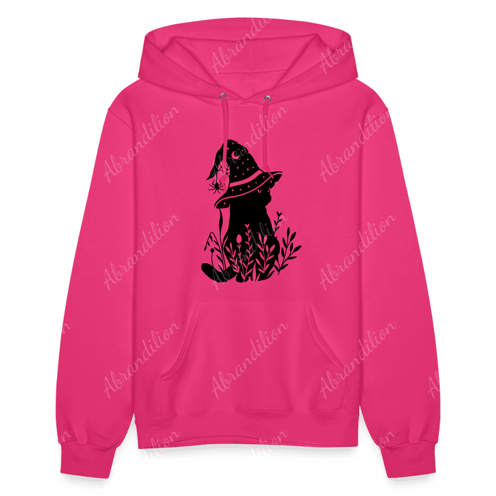 Cat With Witch Hat Women's Hoodie - abrandilion