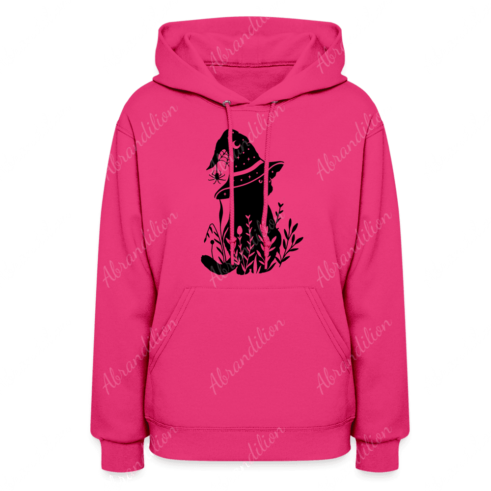 Cat With Witch Hat Women's Hoodie - abrandilion