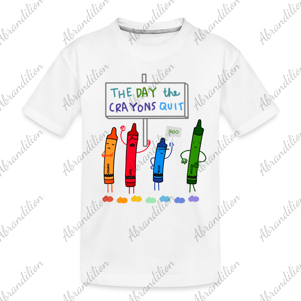 Crayons Quit | Kid’s Premium Organic T-Shirt - abrandilion