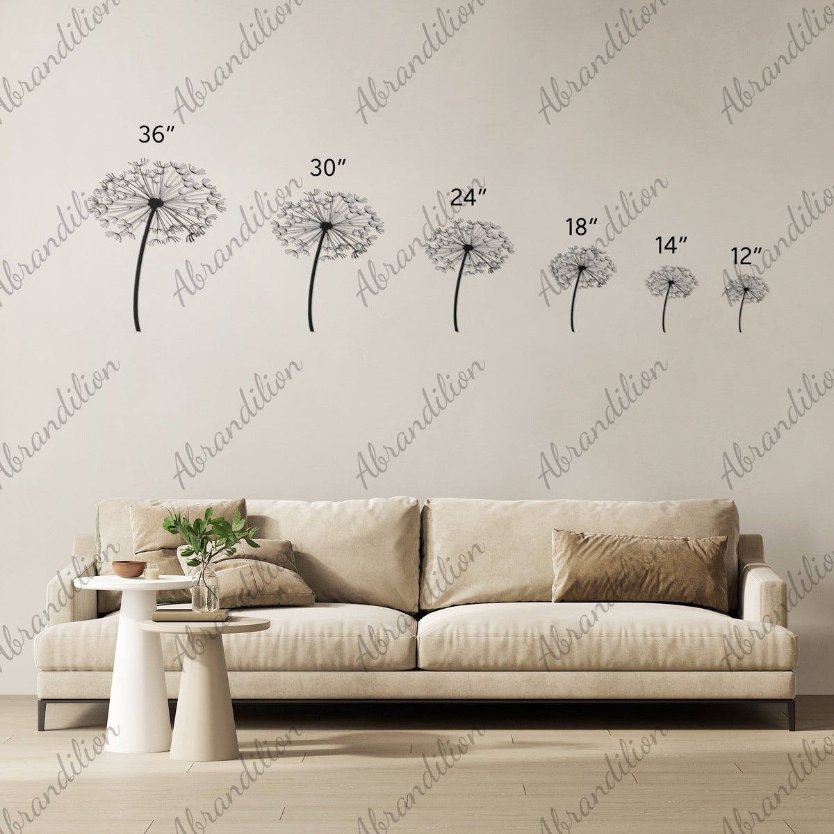 Dandelion Metal Wall Art - abrandilion