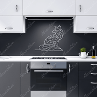 Elegant Fox, Metal Wall Art, Home Decor - abrandilion