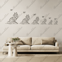 Elegant Fox, Metal Wall Art, Home Decor - abrandilion