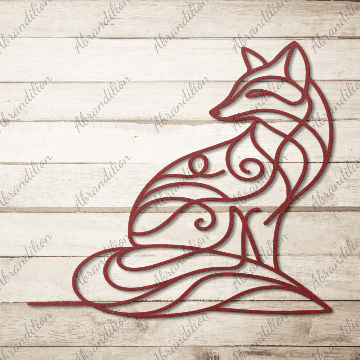 Elegant Fox, Metal Wall Art, Home Decor - abrandilion