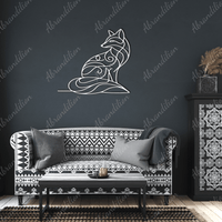 Elegant Fox, Metal Wall Art, Home Decor - abrandilion