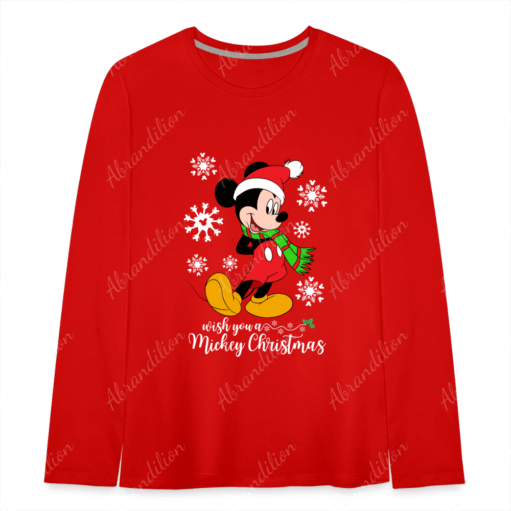 Mouse Christmas Kids' Premium Long Sleeve T-Shirt - abrandilion