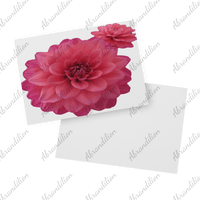 Pink Dahlia - Flat Card with Envelopes - abrandilion