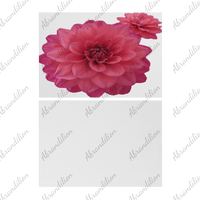Pink Dahlia - Flat Card with Envelopes - abrandilion