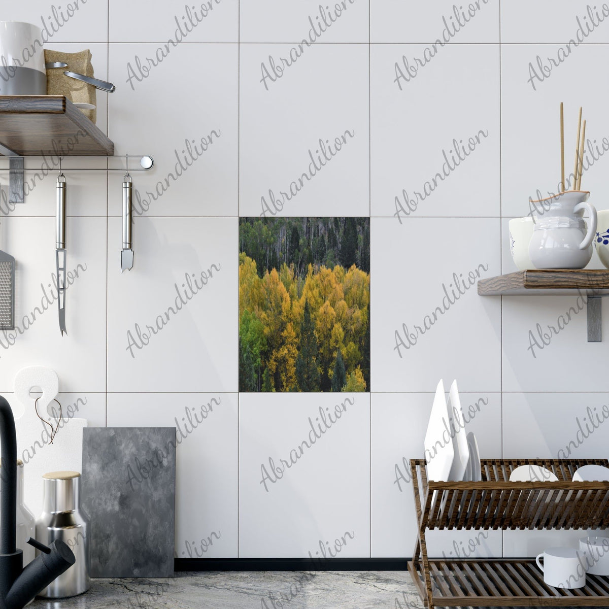 Colorado Aspen Ceramic Photo Tile - abrandilion