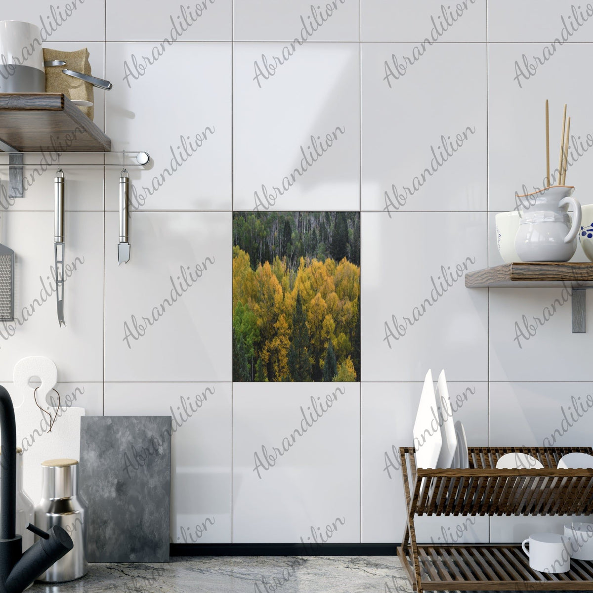 Colorado Aspen Ceramic Photo Tile - abrandilion