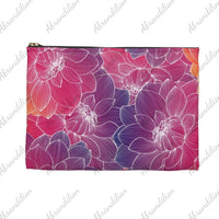 Colorful Dahlia Accessory Pouch | Polyester - abrandilion