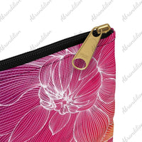 Colorful Dahlia Accessory Pouch | Polyester - abrandilion
