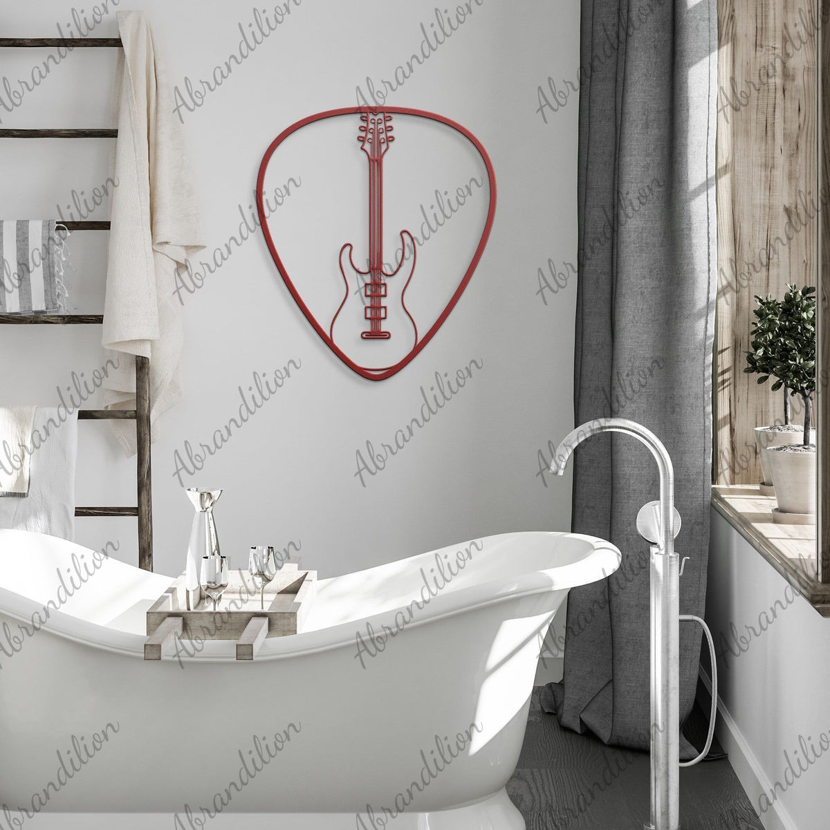 Guitar in Guitar Pick | Wall Art - abrandilion