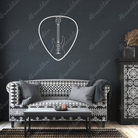Guitar in Guitar Pick | Wall Art - abrandilion