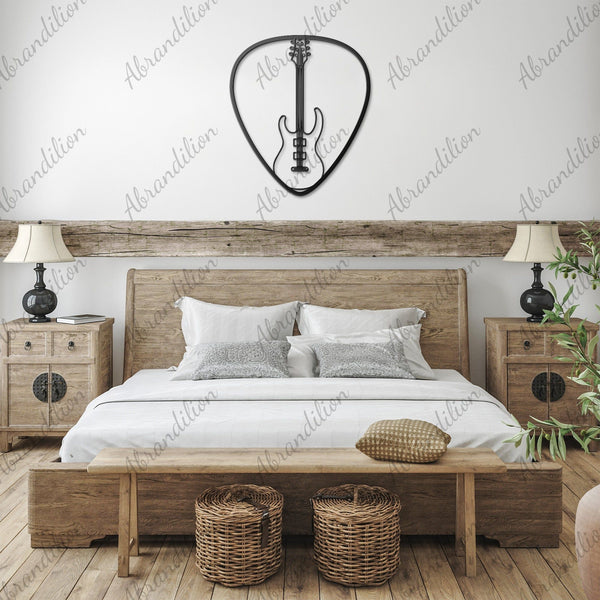 Guitar in Guitar Pick | Wall Art - abrandilion