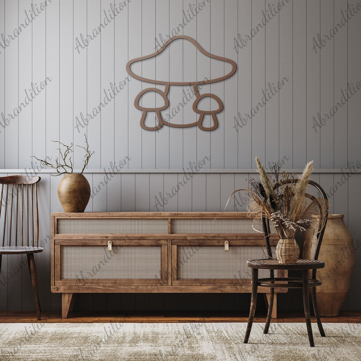 Mushroom Trio Wall Art - abrandilion