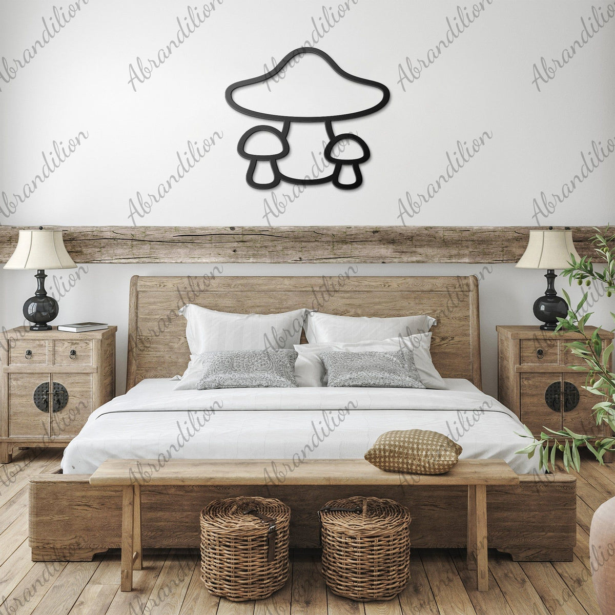 Mushroom Trio Wall Art - abrandilion