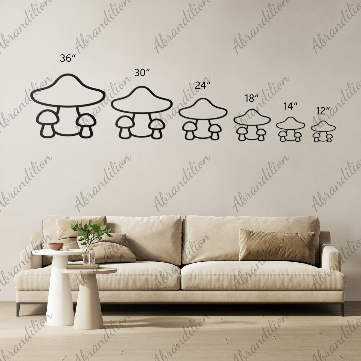 Mushroom Trio Wall Art - abrandilion