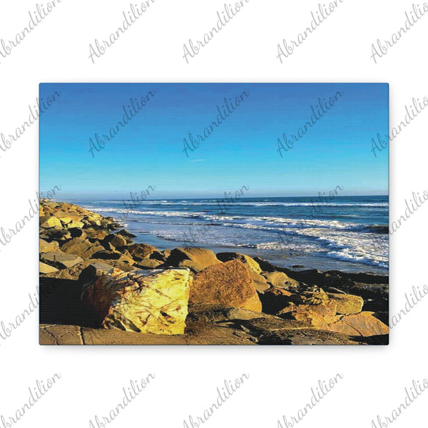 Ocean Waves Stretched Canvas | Canvas Art | 12"x9" | Ethically Sourced - abrandilion