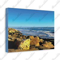 Ocean Waves Stretched Canvas | Canvas Art | 12"x9" | Ethically Sourced - abrandilion