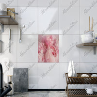 Pink Peony Ceramic Photo Tile - abrandilion