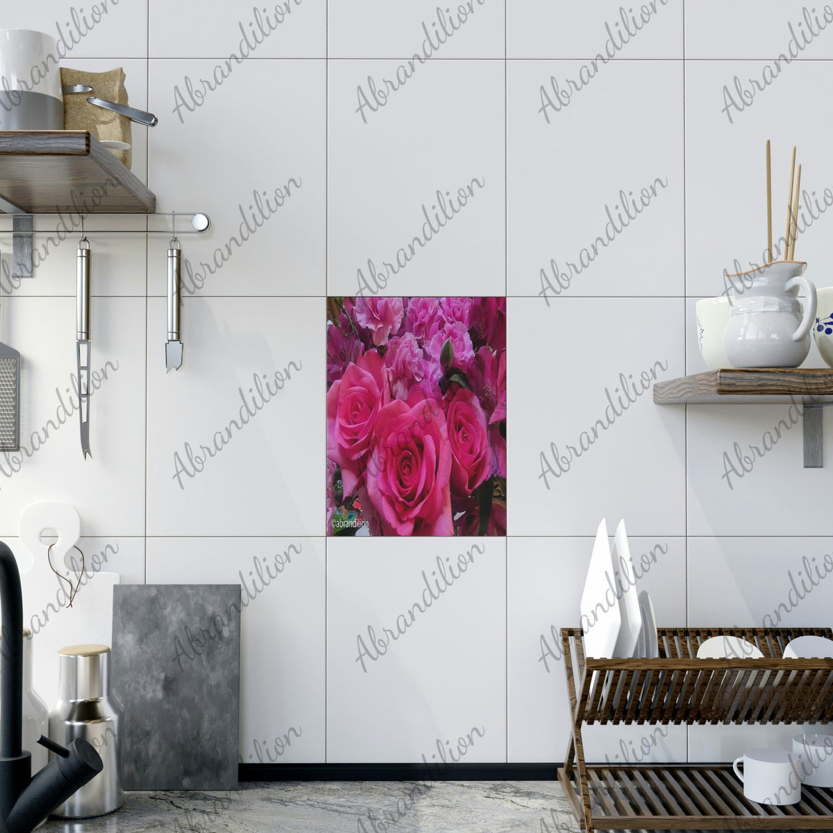 Pretty in Pink Ceramic Photo Tile - abrandilion