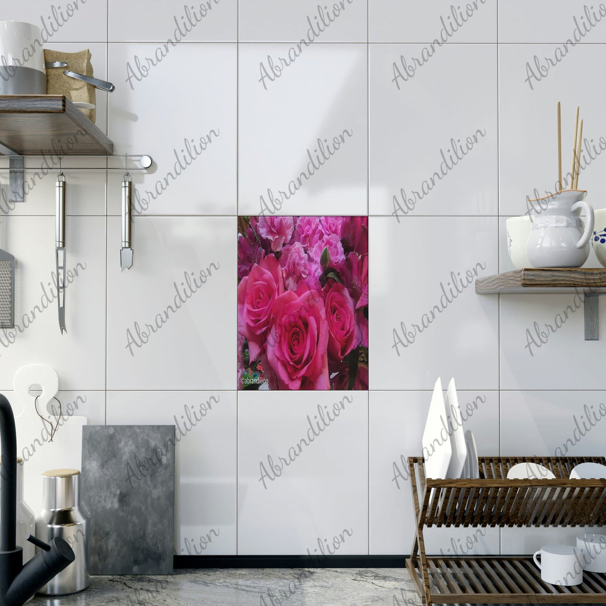 Pretty in Pink Ceramic Photo Tile - abrandilion