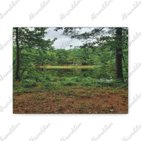 Texas Pond Stretched Canvas | Wall Art | 12"x9" | Ethically Sourced - abrandilion