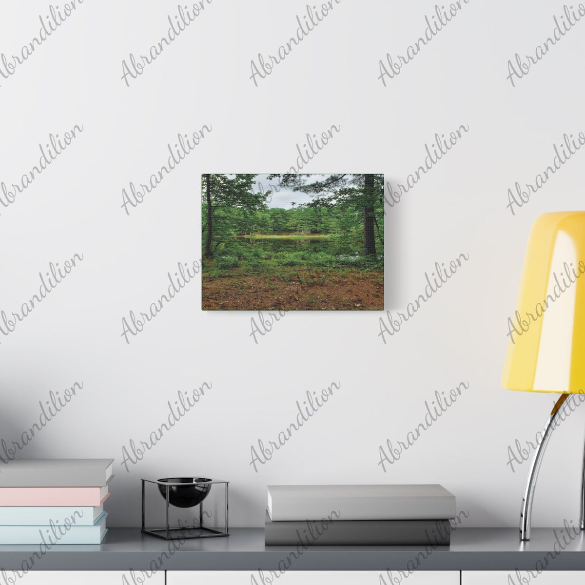 Texas Pond Stretched Canvas | Wall Art | 12"x9" | Ethically Sourced - abrandilion