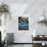 The Alamo Fountain Ceramic Photo Tile - abrandilion