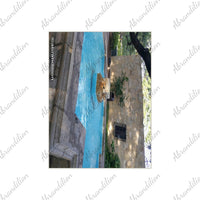 The Alamo Fountain Ceramic Photo Tile - abrandilion