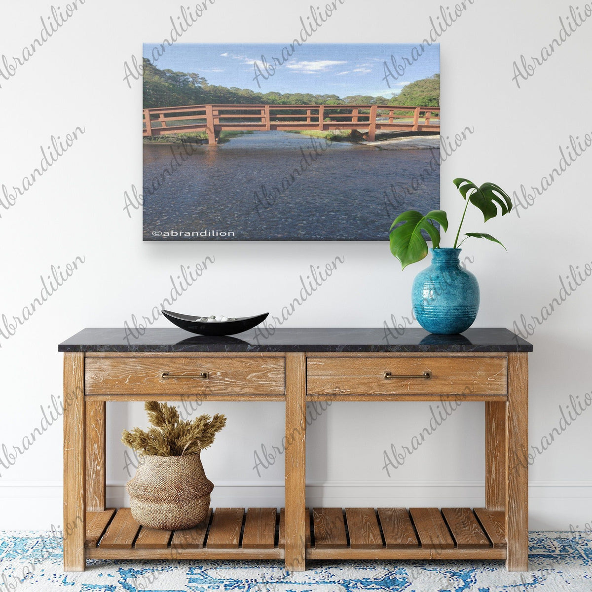 Wooden Bridge Canvas Wrap | Fade Resistant - abrandilion