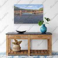 Wooden Bridge Canvas Wrap | Fade Resistant - abrandilion