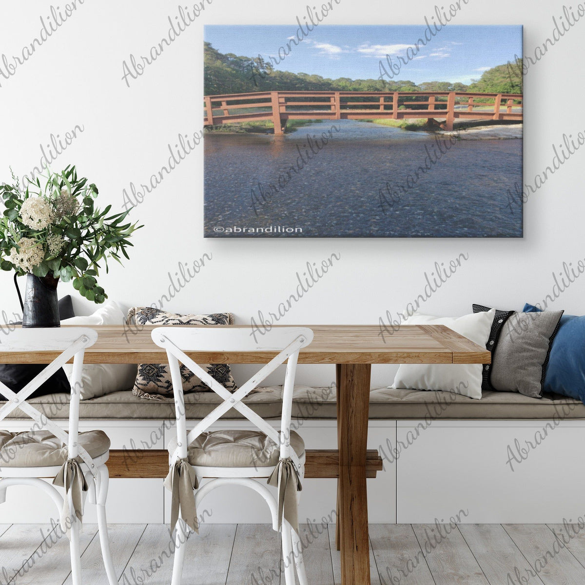 Wooden Bridge Canvas Wrap | Fade Resistant - abrandilion