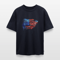 American Flag - Unisex Oversized Organic T-Shirt - abrandilion