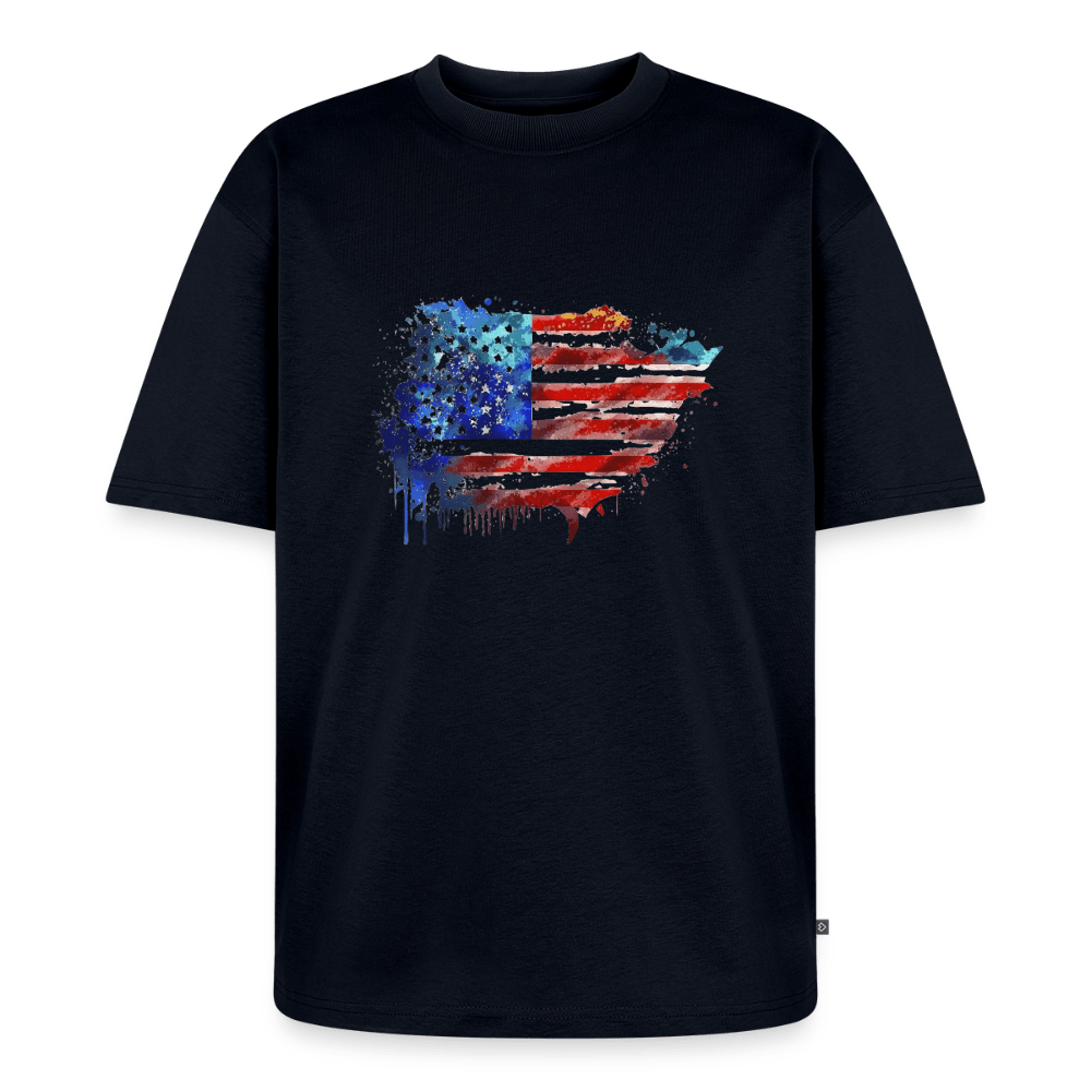 American Flag - Unisex Oversized Organic T-Shirt - abrandilion