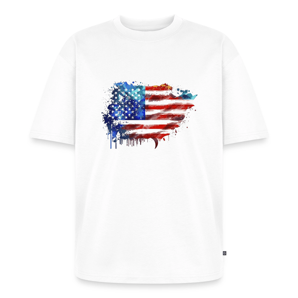 American Flag - Unisex Oversized Organic T-Shirt - abrandilion