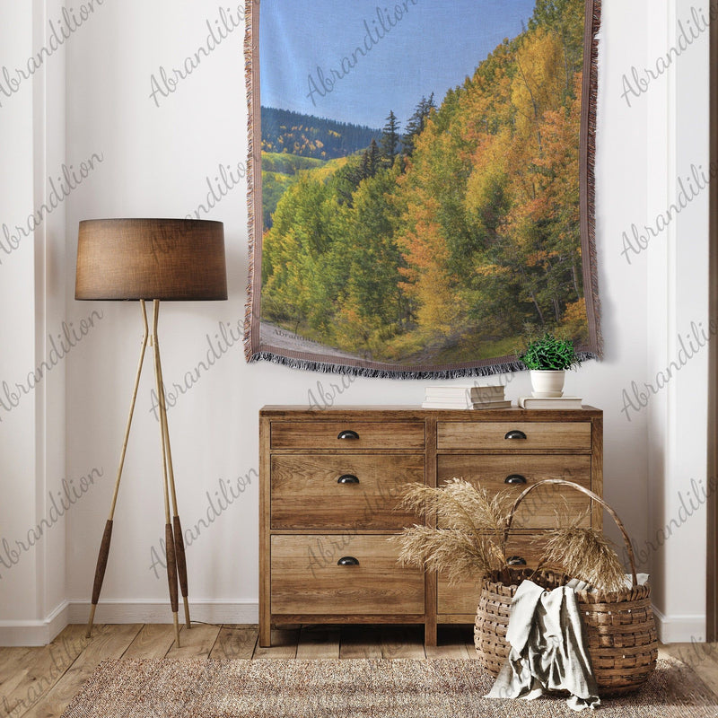 Apen Trees - Fall Colors - Woven Blanket - abrandilion