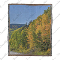 Apen Trees - Fall Colors - Woven Blanket - abrandilion