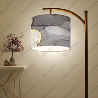 Black White and Gold - Arc Floor Lamp (Made in USA) - abrandilion