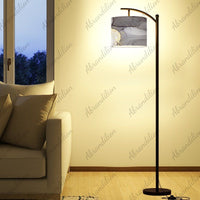 Black White and Gold - Arc Floor Lamp (Made in USA) - abrandilion