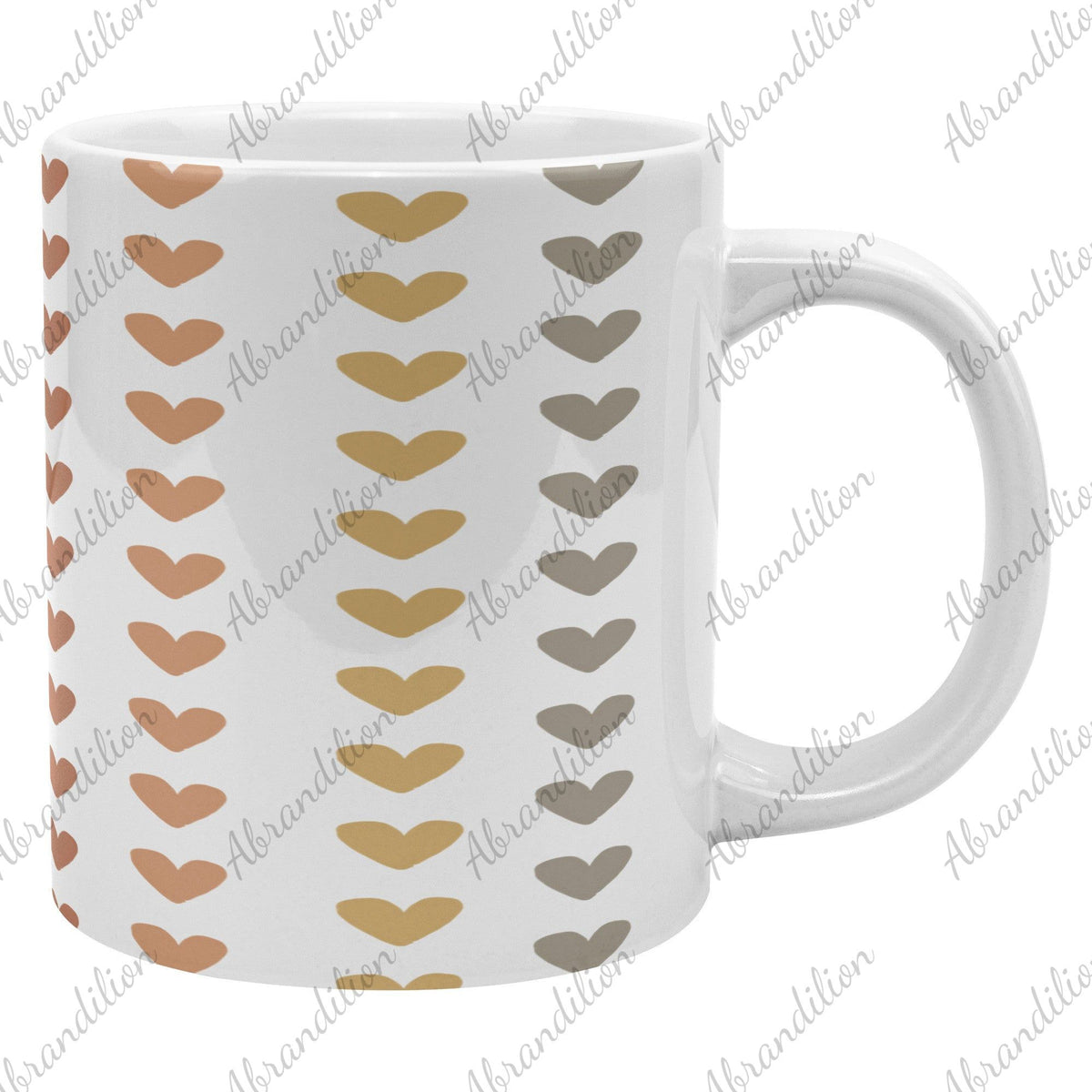 Boho Hearts Coffee Cup | Large Mug - abrandilion