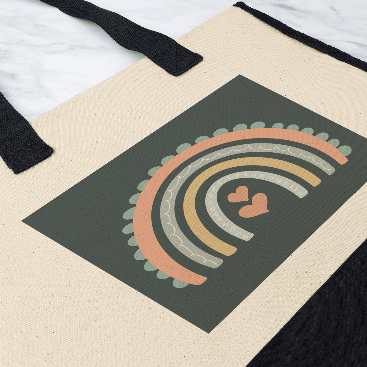 Boho Rainbow - Cotton Tote Bag - abrandilion