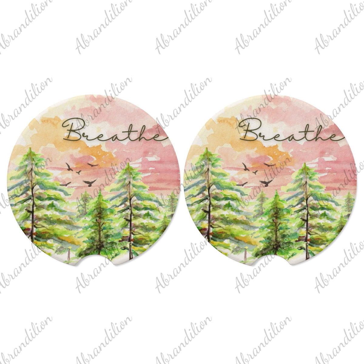 Breathe Car Coasters | Set of 2 - abrandilion