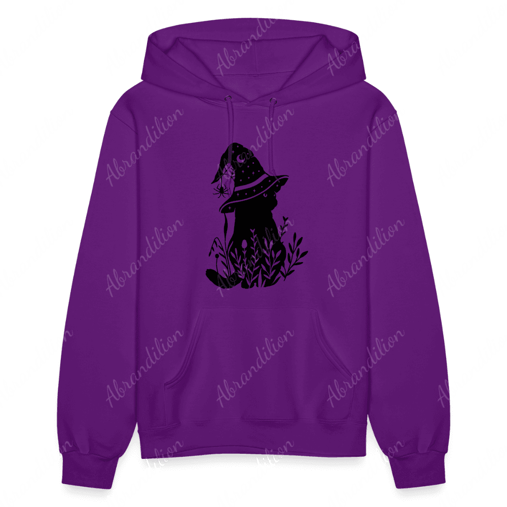 Cat With Witch Hat Women's Hoodie - abrandilion