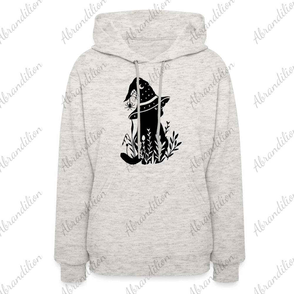 Cat With Witch Hat Women's Hoodie - abrandilion