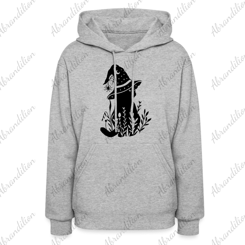 Cat With Witch Hat Women's Hoodie - abrandilion