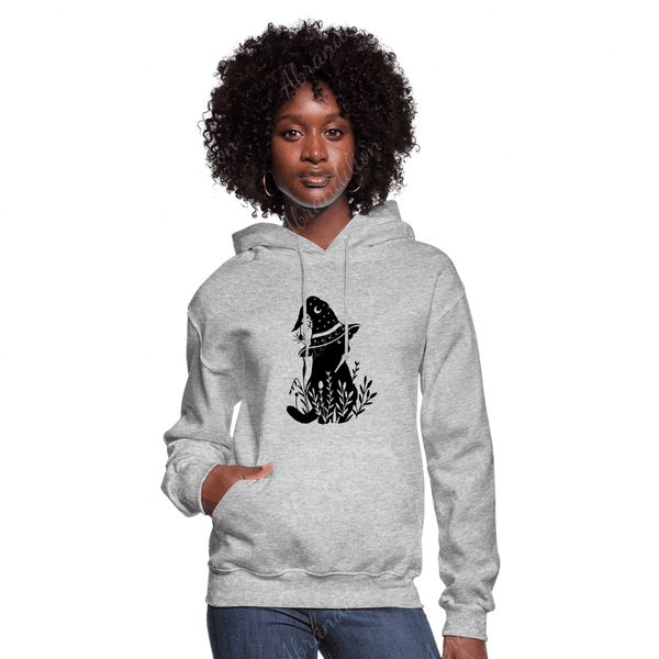 Cat With Witch Hat Women's Hoodie - abrandilion