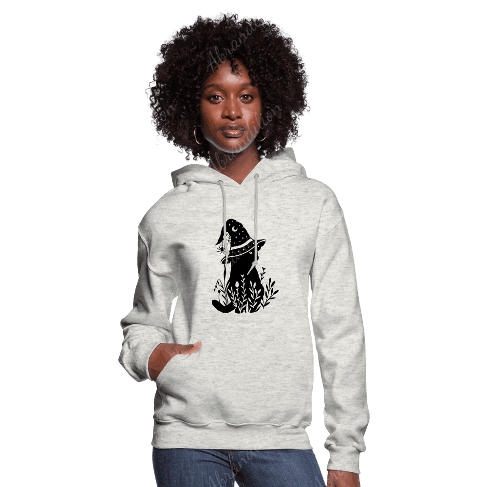 Cat With Witch Hat Women's Hoodie - abrandilion